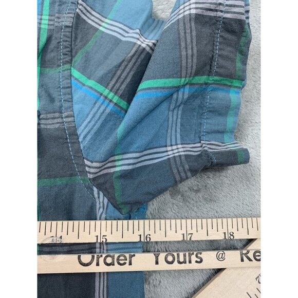 Shaun White Boys medium 8-10 Plaid Shirt Blue/Green snowboarder skateboarder - Picture 4 of 10